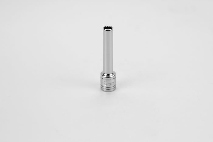 5 mm 1/4" Drive 12 Point Metric Deep Chrome Socket