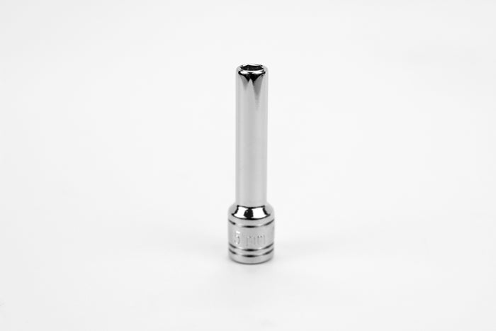5 mm 1/4" Drive 6 Point Metric Deep Chrome Socket