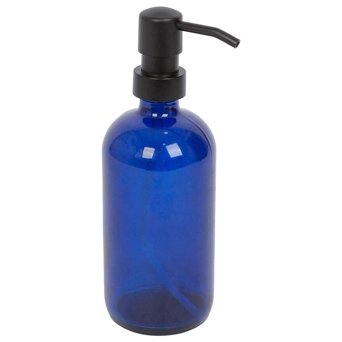 500ml Blue Glass Soap Dispenser