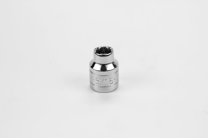 5/16" 3/8" Drive 12 Point Fractional Standard Chrome Socket