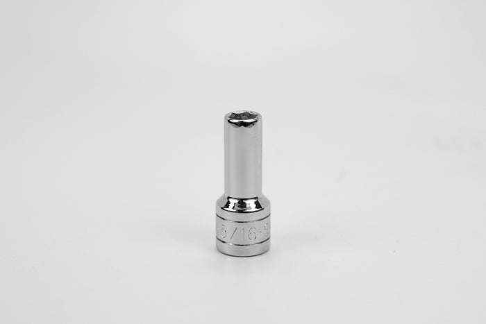 5/16" 3/8" Drive 6 Point Fractional Deep Chrome Socket