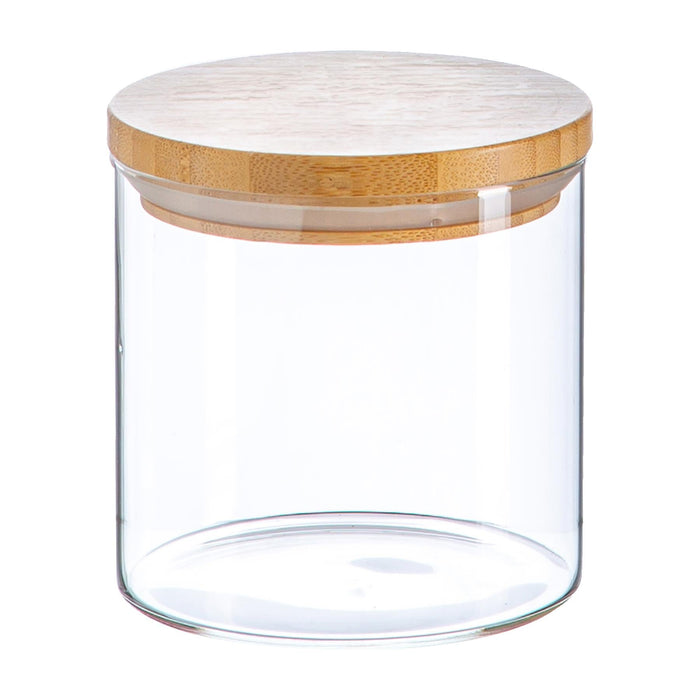 550ml Scandi Storage Jar with Wooden Lid - By Argon Tableware