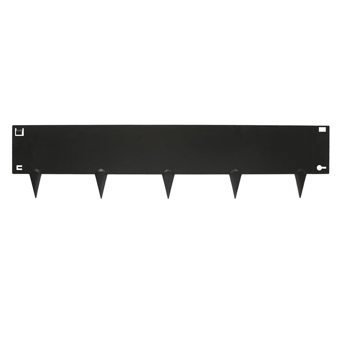 5pc Black Steel Lawn Edging Set - 5m x 16cm