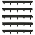 5pc Black Steel Lawn Edging Set - 5m x 8cm
