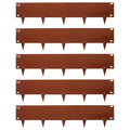 5pc Brown Steel Lawn Edging Set - 5m x 16cm