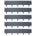 5pc Grey Steel Lawn Edging Set - 5m x 16cm
