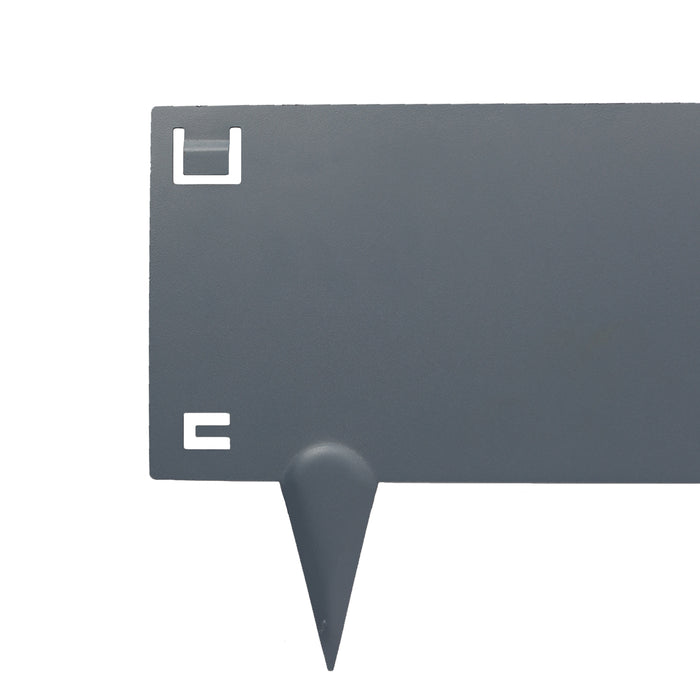 5pc Grey Steel Lawn Edging Set - 5m x 16cm