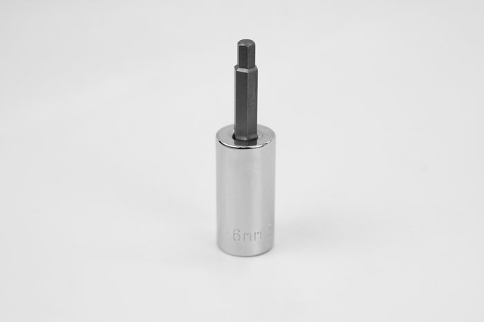 6 mm 1/2" Drive Hex Chrome Bit Socket