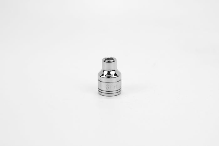 6 mm 3/8" Drive Metric Standard Chrome Socket