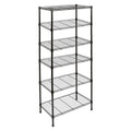 6 Shelf Black Adjustable Wire Shelving Unit
