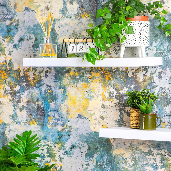 60cm White Modern Floating Shelf
