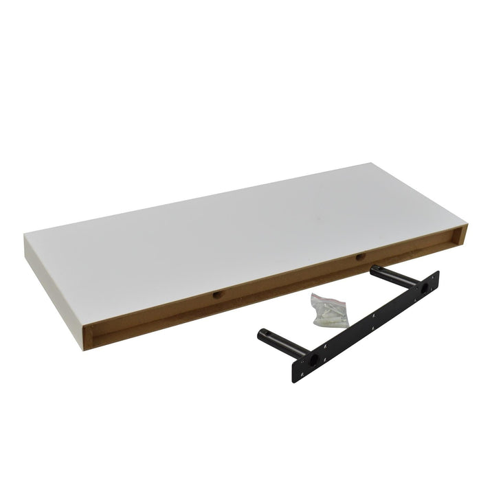 60cm White Modern Floating Shelf