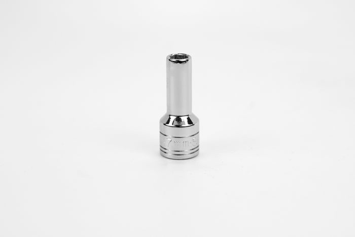 7 mm 3/8" Drive 6 Point Metric Deep Chome Socket