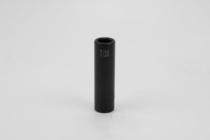 7/16" 3/8" Drive 6 Point Deep Fractional Impact Socket