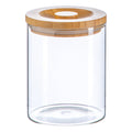 750ml Scandi Storage Jar with Carved Wooden Lid - By Argon Tableware