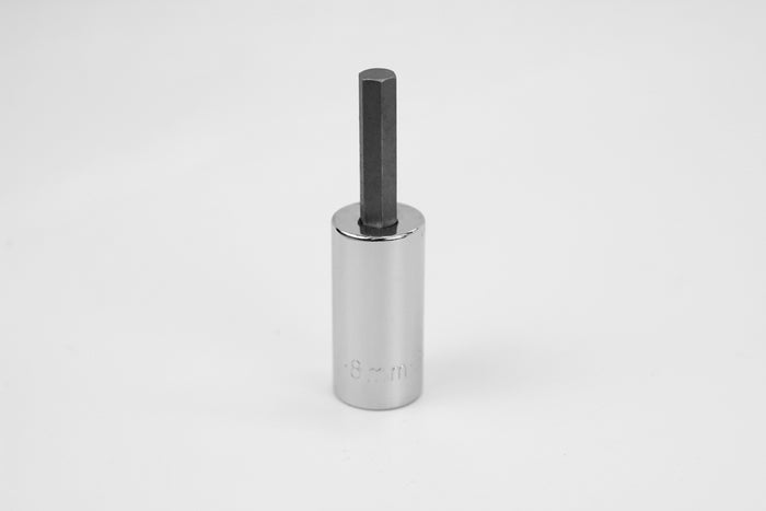 8 mm 1/2" Drive Hex Chrome Bit Socket