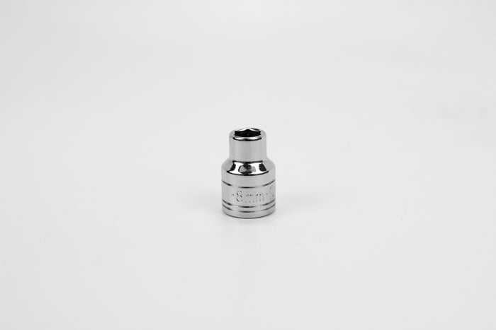 8 mm 3/8" Drive Metric Standard Chrome Socket