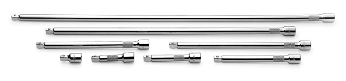 8 Piece 3/8" Drive Chrome Wobble Extension Set