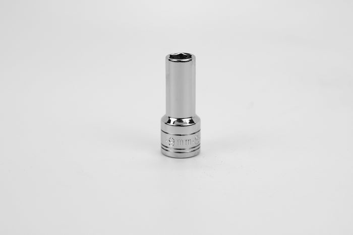 9 mm 3/8" Drive 6 Point Metric Deep Chome Socket