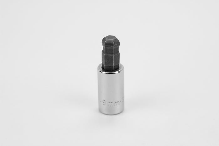 9 mm 3/8" Drive Hex Ball Chrome Bit Socket