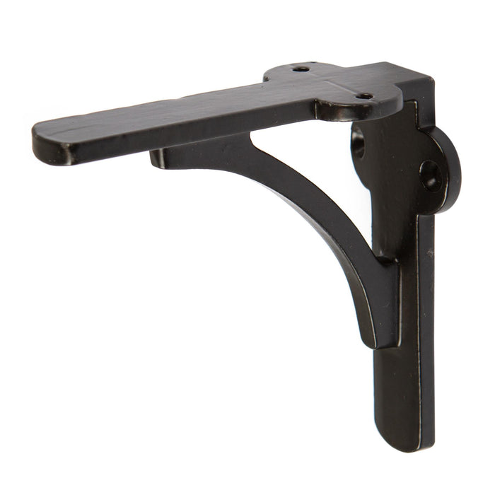 Black 100mm Curved Iron Shelf Bracket