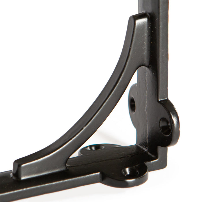 Black 100mm Curved Iron Shelf Bracket