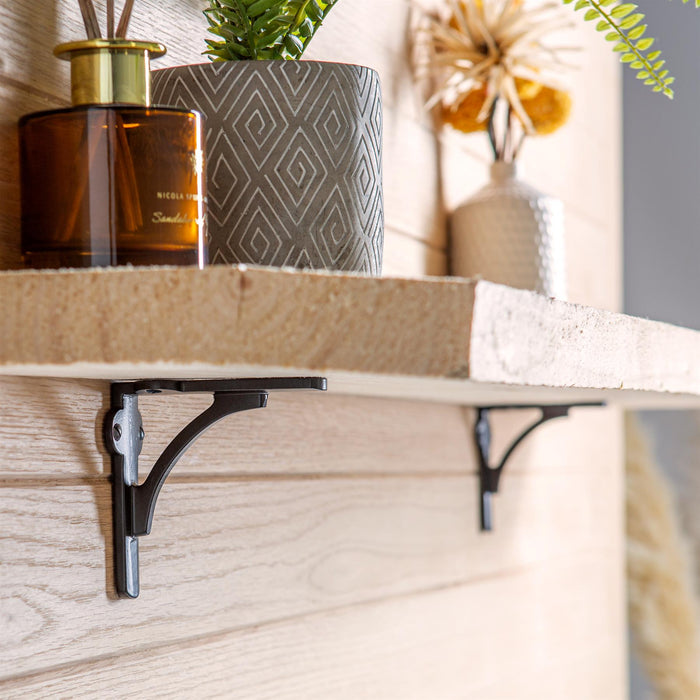Black 100mm Curved Iron Shelf Bracket