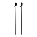 Black 1.46m Stainless Steel Barrel Garden Torches - Pack of 2