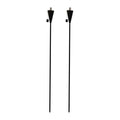 Black 1.46m Stainless Steel Cone Garden Torches - Pack of 2