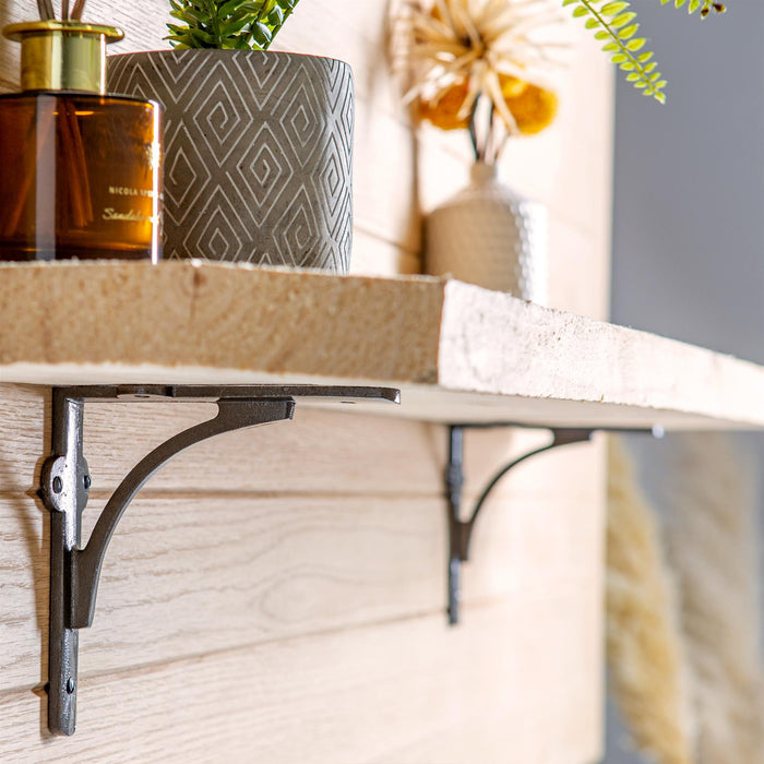 Black 150mm Curved Iron Shelf Bracket