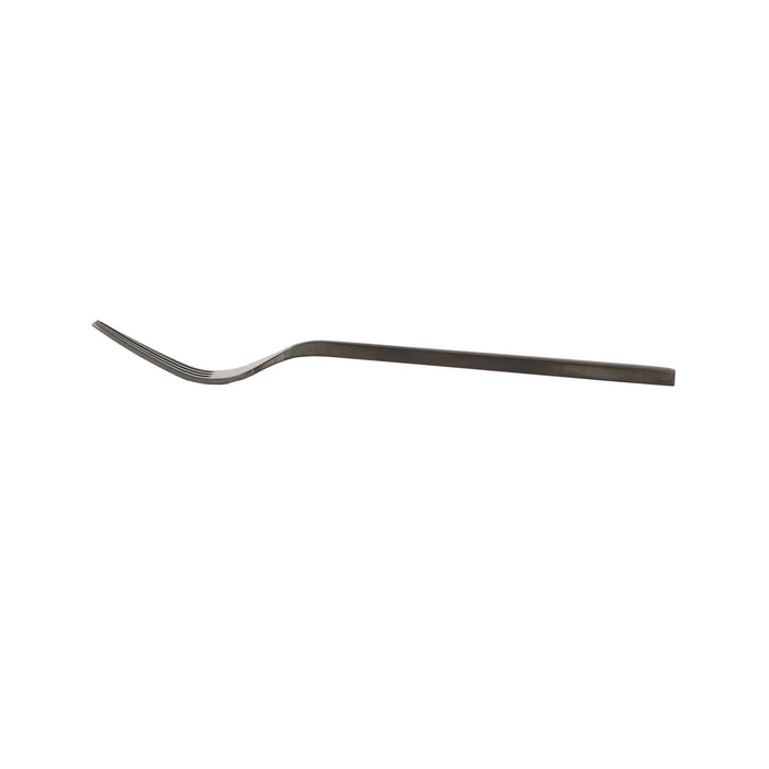 Black 15cm Stainless Steel Cake Forks - Pack of 4
