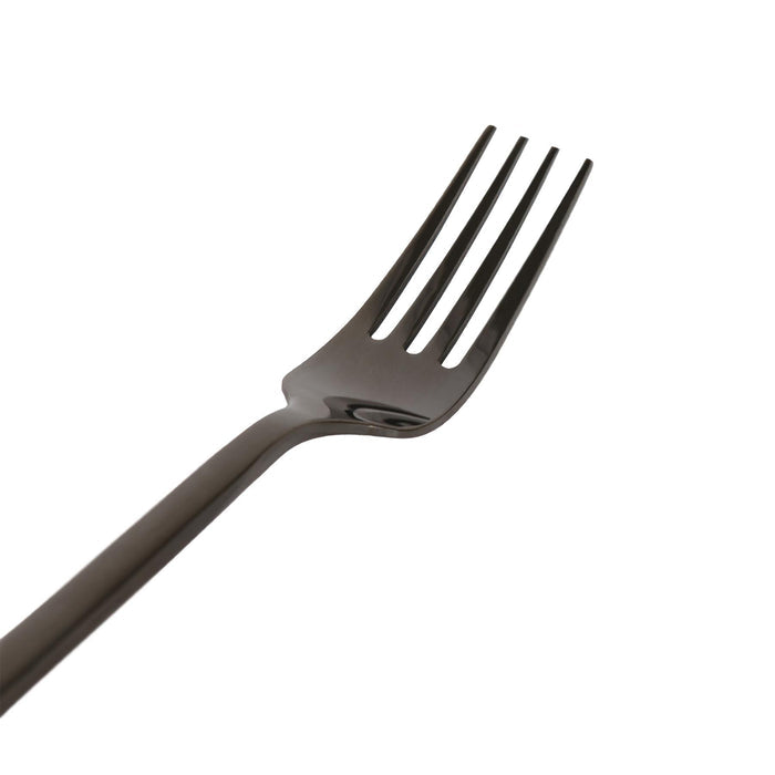 Black 15cm Stainless Steel Cake Forks - Pack of 4