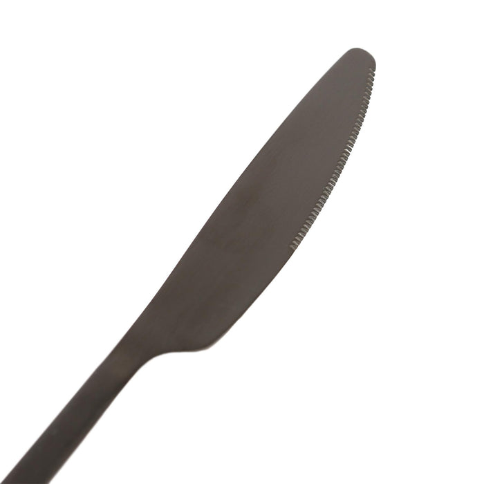Black 16-Piece Stainless Steel Cutlery Set