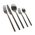 Black 20-Piece Stainless Steel Cutlery Set