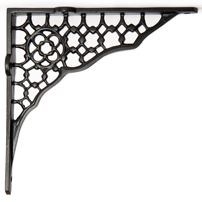 Black 205mm Honeycomb Iron Shelf Bracket