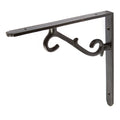 Black 205mm Scroll Iron Shelf Bracket