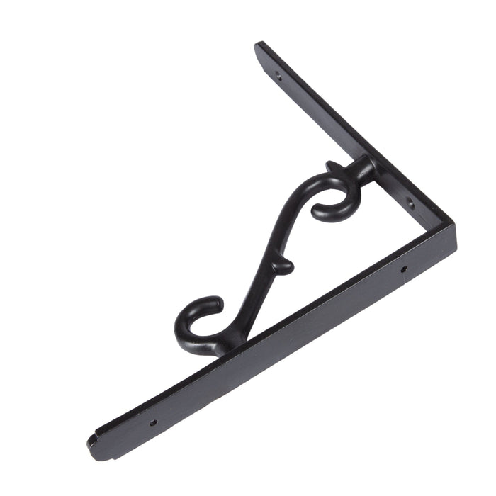 Black 205mm Scroll Iron Shelf Bracket