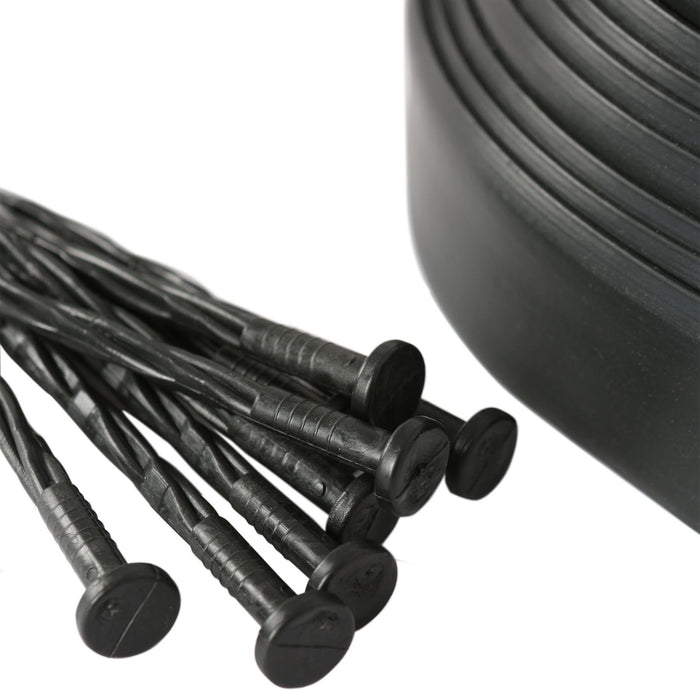 Black Flexible Plastic Lawn & Path Edging
