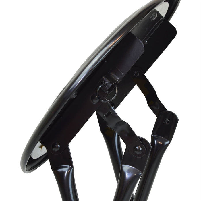 Black Padded Folding Stool