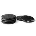 Black Round Marble Coasters - Pack of 6