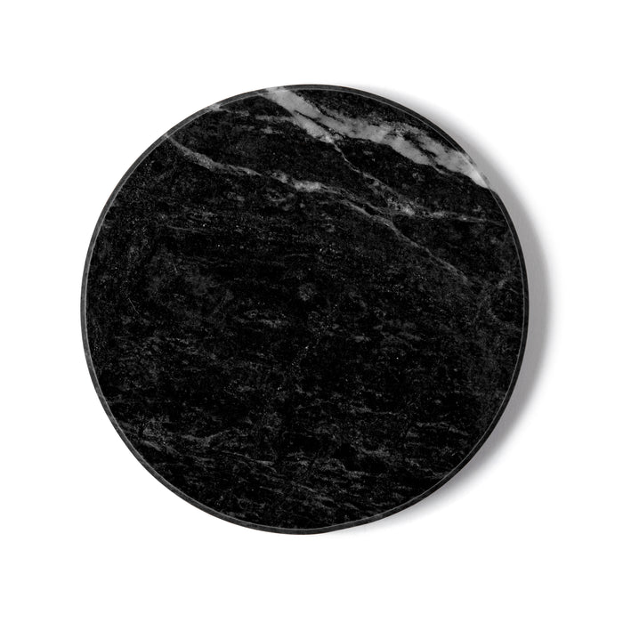 Black Round Marble Coasters - Pack of 6