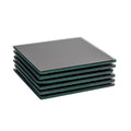 Black Square Glass Coasters - Pack of 6