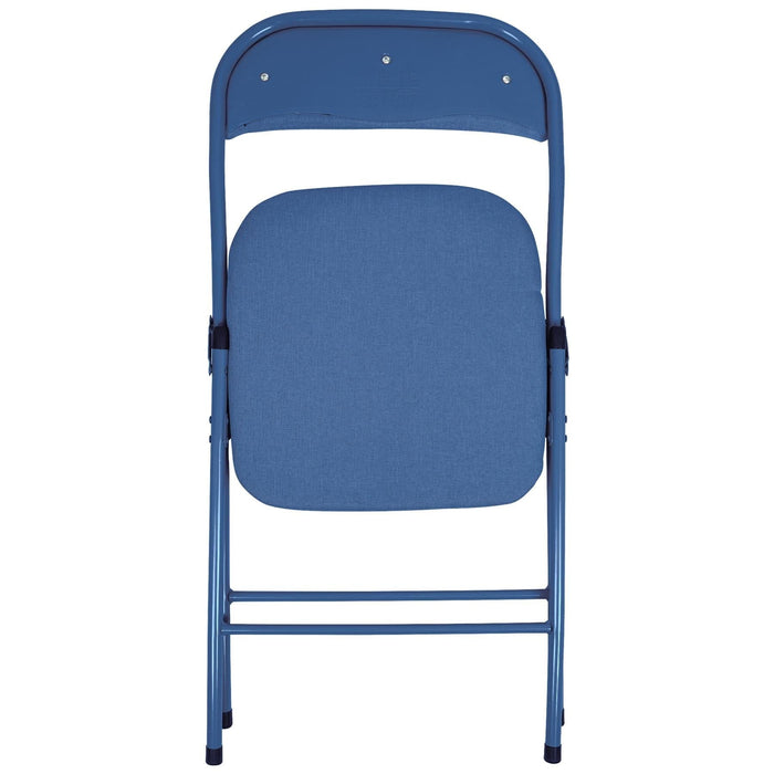Blue Fabric Padded Folding Chair
