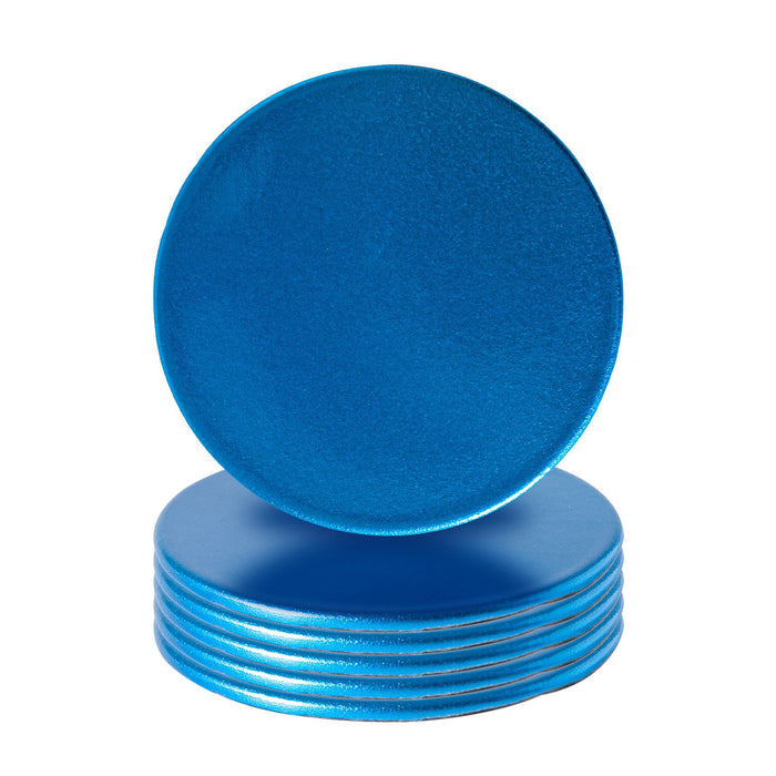 Blue Metallic Melamine Coasters - Pack of 6