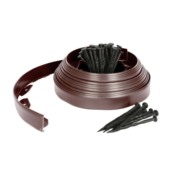 Brown Flexible Plastic Lawn & Path Edging