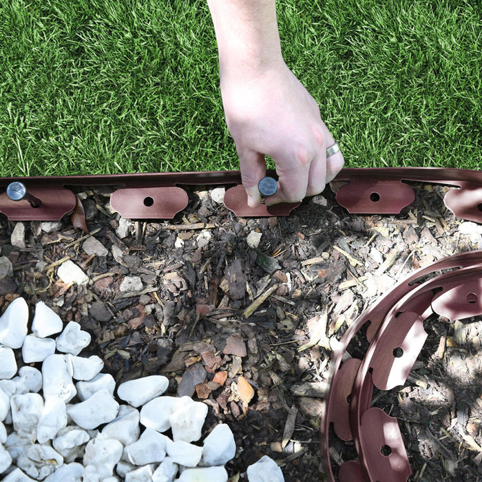 Brown Flexible Plastic Lawn & Path Edging