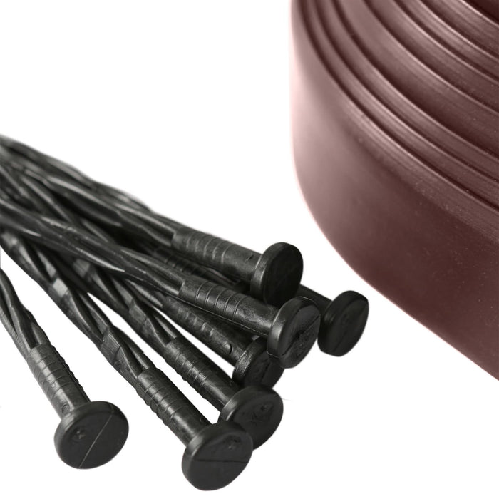 Brown Flexible Plastic Lawn & Path Edging
