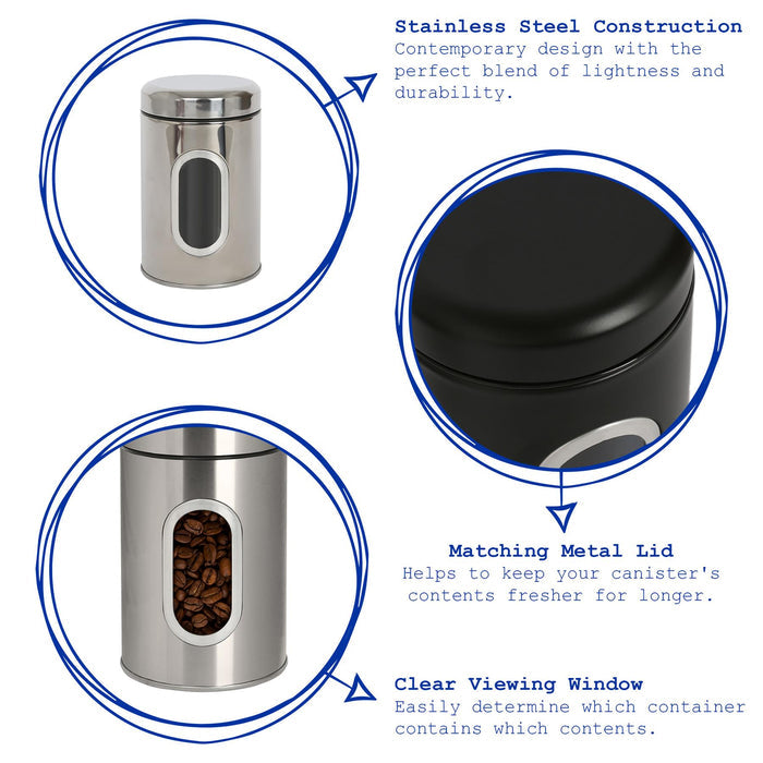 Chrome Stainless Steel Food Storage Container with Window