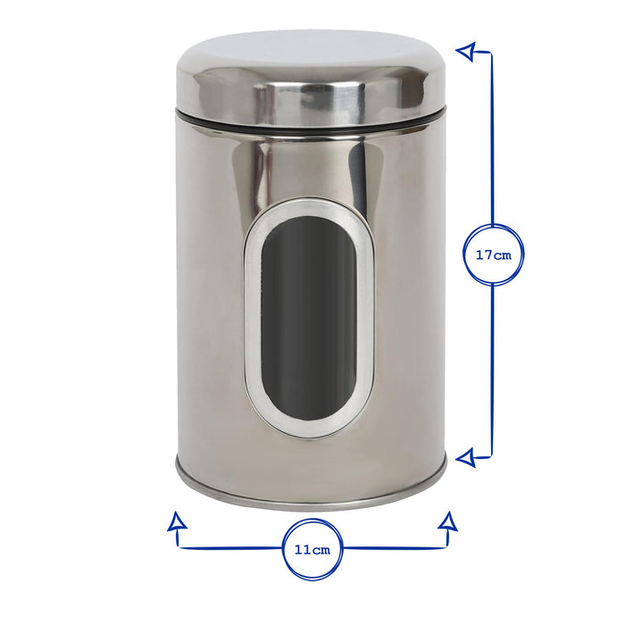 Chrome Stainless Steel Food Storage Container with Window