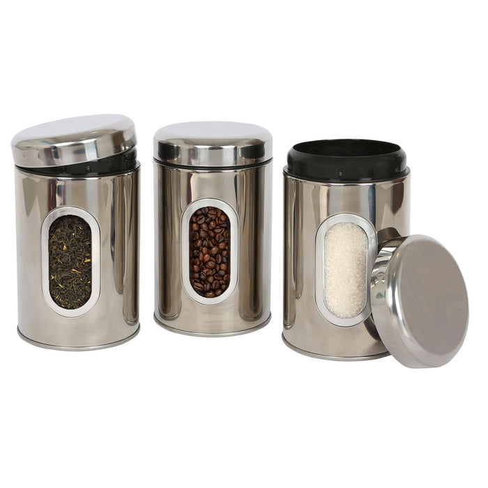 Chrome Stainless Steel Food Storage Container with Window